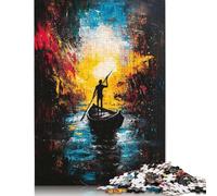 Viaggio Nella Luce - Puzzle astratti espressionisti sul fiume, 1000 pezzi, Puzzle in Legno per adulti e Ragazzi dai 12 Anni in su, 1000 pezzi (75x50 cm)