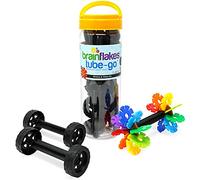 VIAHART Brain Flakes 16 Ruedas y 8 Ejes. Tube-Go Set. Construye Coches, Camiones, Cualquier Cosa Que Gira. Compatible con Discos de la Brain Flakes. An Gran Juguete Stem