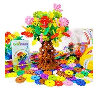 VIAHART Brain Flakes, Copos de Nieve Juego de construcción - 500 Discos de embutición - Creativo, Educativo Bloques de Construcción - Probado para la Seguridad de los Niños - Juego Stem para niñas y