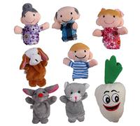Viahsen 24 Piezas Marionetas de para Niños Títeres Juguetes Set de Peluche Clásico para Estimular Imaginación con Liebre y Tortuga