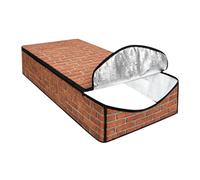 Viahsen Cubierta de Aislamiento para Escalera de Ático con Cremallera Frontal Material Aluminio Pérdida Térmica Evita Ingreso de Polvo, MarrÓn