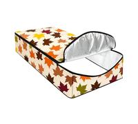 Viahsen Cubierta de Aislamiento para Escalera de Ático con Cremallera Frontal Material Aluminio Pérdida Térmica Evita Ingreso de Polvo, Beige Naranja