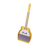 Viahsen Juego de Limpieza Y Barrido Pequeño con Escoba Y Recogedor, Bonito Juego de Escoba para Niños, Juego de Tareas Domésticas para Jardín de Infancia, Amarillo