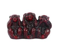 Viahsen No Ver El Mal, No Oír El Mal, No Figuritas, Esculturas, Artesanías de Resina, Feng Shui Chino para Mesa de Oficina, Imitación Caoba, Individual
