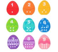 Viahsen Puzzle Infantil Juego Dino Huevos Educativo de Madera Actividad de Asociación Visual y Manual Práctica Numérica y Reconocimiento de Colores