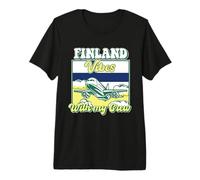 Viaja a Finlandia Vibra con mi tripulación Finlandia Camiseta Premium