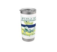 Viaja a Finlandia Vibra con mi tripulación Finlandia Vaso térmico de acero inoxidable de doble pared