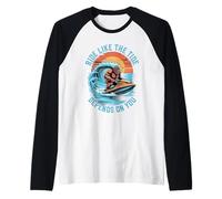 Viaja como la Marea depende de tu Moto acuática de Verano Camiseta Manga Raglan
