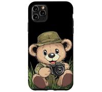 Viaja lejos con este disfraz de oso de peluche de safari Carcasa para iPhone 11 Pro Max