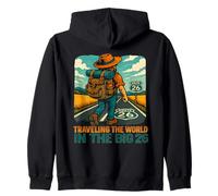 Viajando por el Mundo en 2026 Adventure Highway Illustration Sudadera con Capucha