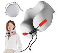Viajar almohada de cuello para almohada para dormir, ajuste de cuerda | Ayuda de descanso ligera para reducir presión de estrés, forma de contorno compacta con espuma de memoria para conducir, viaj