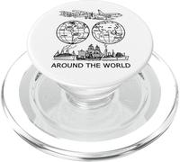 Viajar Alrededor del Mundo Vintage Travel Art 2 Shapes Mania PopSockets PopGrip para MagSafe