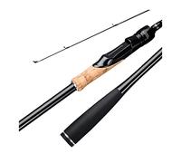 Viajar Caña de Pescar Carbono 1,8 m, caña giratoria for Viajes, señuelo Potencia M, Peso 4 a 18 g Kits de iniciación(Black Spinning Rod)