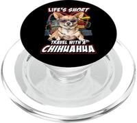 Viajar Fan Dog Cita El Corto Viaje de la Vida con un Chihuahua PopSockets PopGrip para MagSafe