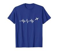 Viajar Latido del corazón Aventura Viajero Regalo de Viaje Camiseta, Hombre, Azul Real, S
