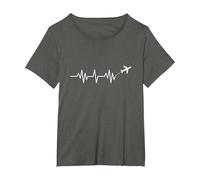 Viajar Latido del corazón Aventura Viajero Regalo de Viaje Camiseta, Mujer Tallas Grandes, Asfalto, 2XL Grande