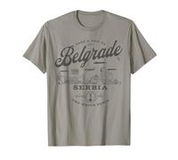 Viaje a Belgrado Serbia Vintage Skyline Camiseta