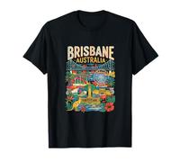 Viaje a Brisbane, Australia, Recuerdo, Ciudad, Regalo turístico Camiseta