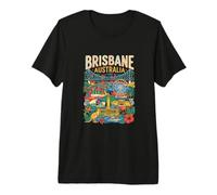 Viaje a Brisbane, Australia, Recuerdo, Ciudad, Regalo turístico Camiseta Premium