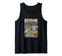 Viaje a Brisbane, Australia, Recuerdo, Ciudad, Regalo turístico Camiseta sin Mangas