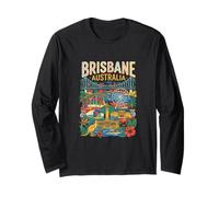 Viaje a Brisbane, Australia, Recuerdo, Ciudad, Regalo turístico Manga Larga