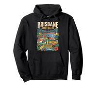 Viaje a Brisbane, Australia, Recuerdo, Ciudad, Regalo turístico Sudadera con Capucha