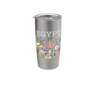 Viaje a Egipto Bound Familia Viaje Compañero Coincidencia Vaso térmico de acero inoxidable de doble pared