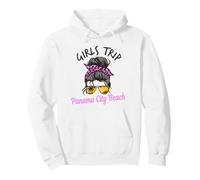 Viaje a Juego para niñas Panama City Beach Florida Moño desordenado Sudadera con Capucha