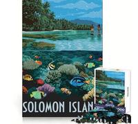 Viaje a Las Islas Salomón Rompecabezas para Adolescentes Rompecabezas de 1000 Piezas Sharp Recall Serene Activity Uniform Cut Joyful Xmas (38x52cm)