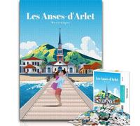 Viaje a Les Anses D'Arlet Rompecabezas para Adultos y Adolescentes, Juguetes educativos, Juegos antiestrés, Grandes Regalos y Juguetes, 38x52cm