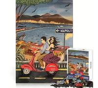 Viaje a Nápoles - Puzzle de 1000 Piezas para Adultos - Ejercicio Inteligente - Suave y entretenido - Bordes precisos (38x52cm)