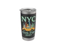 Viaje a Nueva York Chicas 2027 Travel Taxi Nueva York 2027 Vaso térmico de acero inoxidable de doble pared