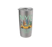 Viaje a Nueva York Chicas 2027 Travel Taxi Nueva York 2027 Vaso térmico de acero inoxidable de doble pared