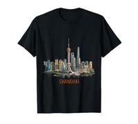 Viaje a Shanghái, China, Recuerdo, Ciudad emblemática, Regalo Camiseta