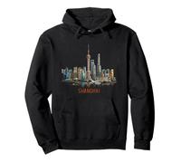 Viaje a Shanghái, China, Recuerdo, Ciudad emblemática, Regalo Sudadera con Capucha