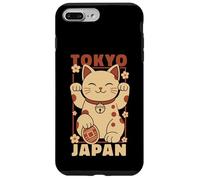 Viaje a Tokio Japón Maneki Neko Lucky Cat Vintage Art Travel Carcasa para iPhone 7 Plus/8 Plus