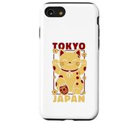 Viaje a Tokio Japón Maneki Neko Lucky Cat Vintage Art Travel Carcasa para iPhone SE (2020) / 7 / 8