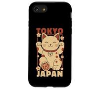 Viaje a Tokio Japón Maneki Neko Lucky Cat Vintage Art Travel Carcasa para iPhone SE (2020) / 7 / 8