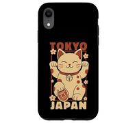 Viaje a Tokio Japón Maneki Neko Lucky Cat Vintage Art Travel Carcasa para iPhone XR