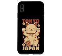 Viaje a Tokio Japón Maneki Neko Lucky Cat Vintage Art Travel Carcasa para iPhone XS Max