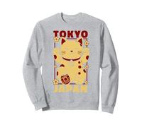 Viaje a Tokio Japón Maneki Neko Lucky Cat Vintage Art Travel Sudadera