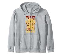 Viaje a Tokio Japón Maneki Neko Lucky Cat Vintage Art Travel Sudadera con Capucha
