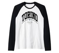 Viaje a Torino Italia a Torino Vacaciones Italia Viaje Familiar Camiseta Manga Raglan