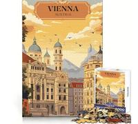 Viaje a Viena, Rompecabezas para Adultos de 1000 Piezas, Relajante y Relajante, Juego de Encaje Firme, (50x75cm)