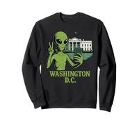 Viaje a Washington DC con Meme sobre ovnis con el Signo de la Paz alienígena Sudadera