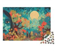 Viaje al Bosque de fantasía Puzzle 1000 Piezas Arte del Bosque de la Luna Cartón Premium para Niños 12+ Reunión Amigos para Entrenar La Mente Oferta Mejor Regalo 38x26cm/1000pcs