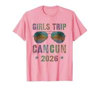 Viaje Chicas Vintage Cancun 2026 Viaje Modo Vuelo Vacaciones Camiseta