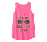 Viaje Chicas Vintage Cancun 2026 Viaje Modo Vuelo Vacaciones Camiseta sin Mangas
