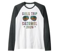 Viaje Chicas Vintage Cozumel 2026 Vacaciones Vacaciones Vacaciones Camiseta Manga Raglan