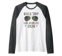 Viaje Chicas Vintage LOS ÁNGELES 2026 Vacaciones Vacaciones Vacaciones Camiseta Manga Raglan